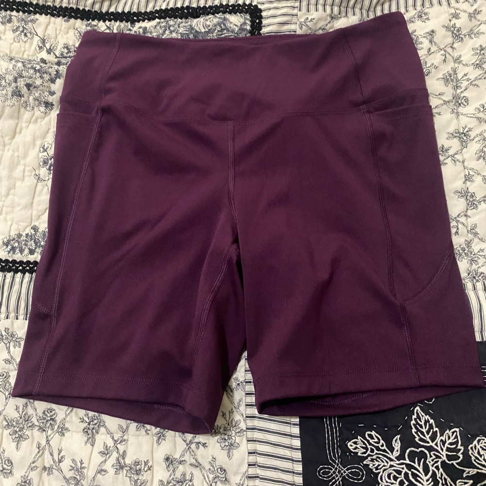 Athletic Works Women's Dark Purple Bike Shorts NWOT - Picture 2 of 4